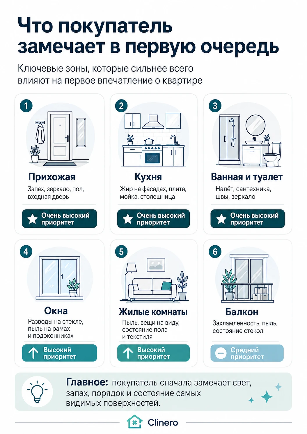 Что покупатель замечает в первую очередь при просмотре квартиры перед покупкой