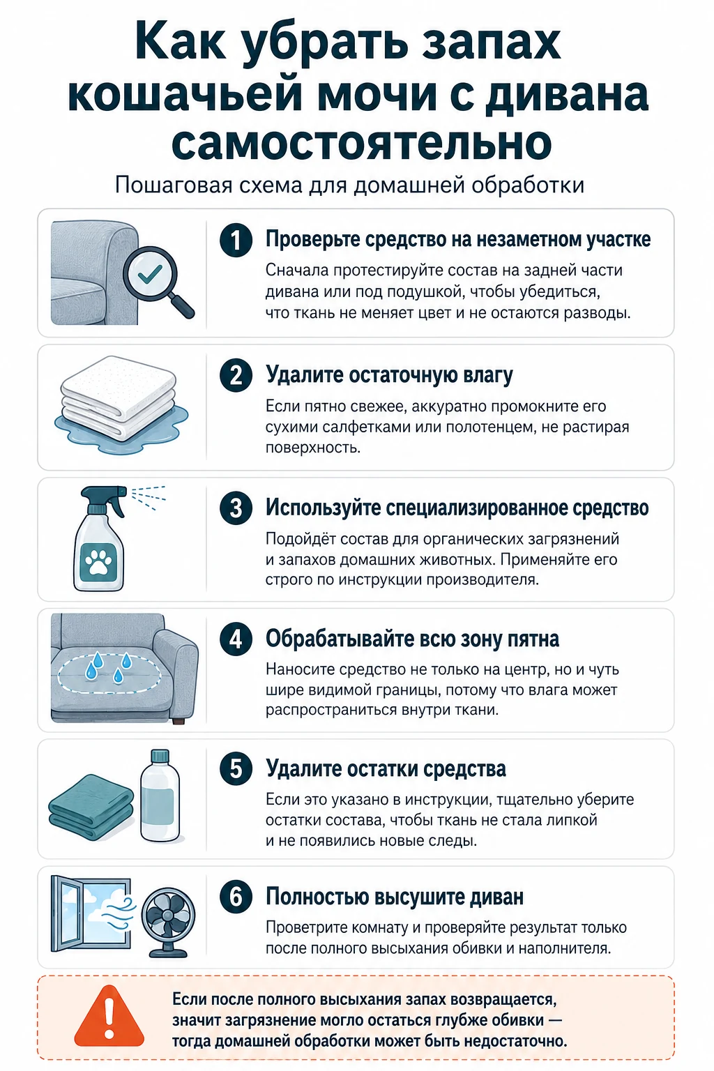 Как убрать запах кошачьей мочи с дивана самостоятельно