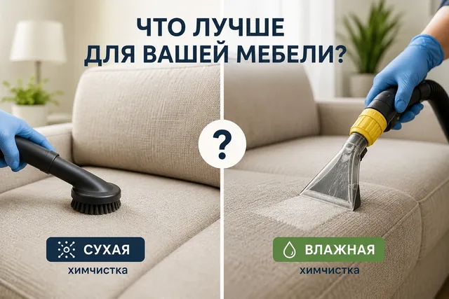 Сухая или влажная химчистка мебели: что лучше