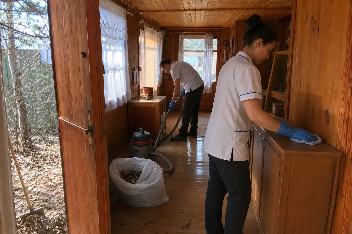 Уборка дачного дома перед сезоном: в процессе
