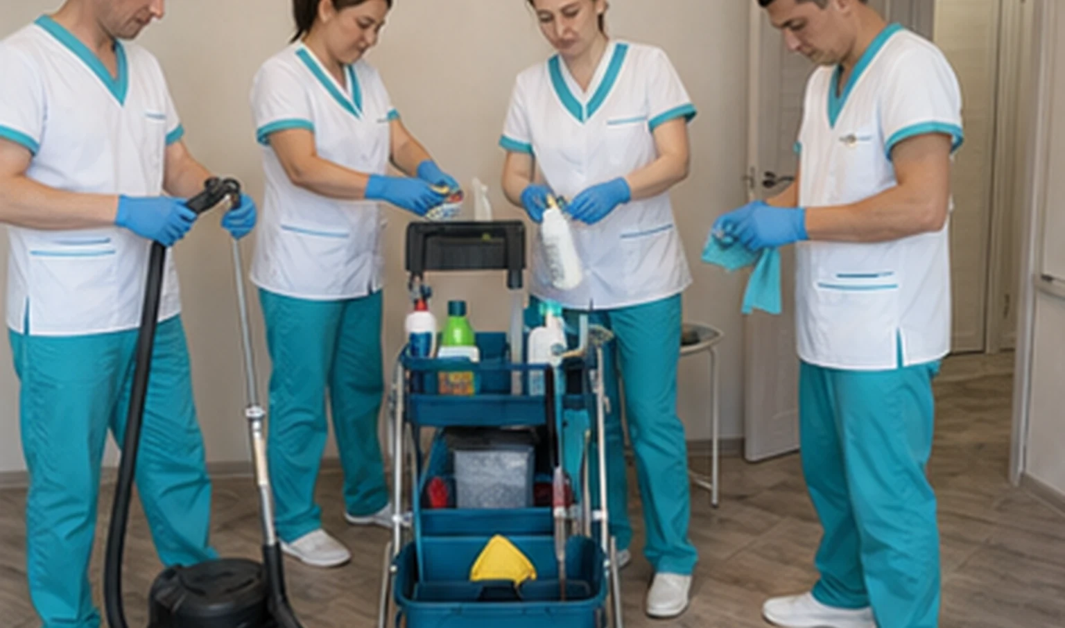 Команда специалистов клининговой компании Clinero в Казани