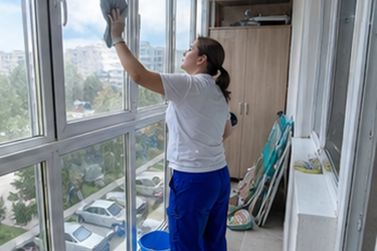 Генеральная уборка квартиры с лоджией: в процессе